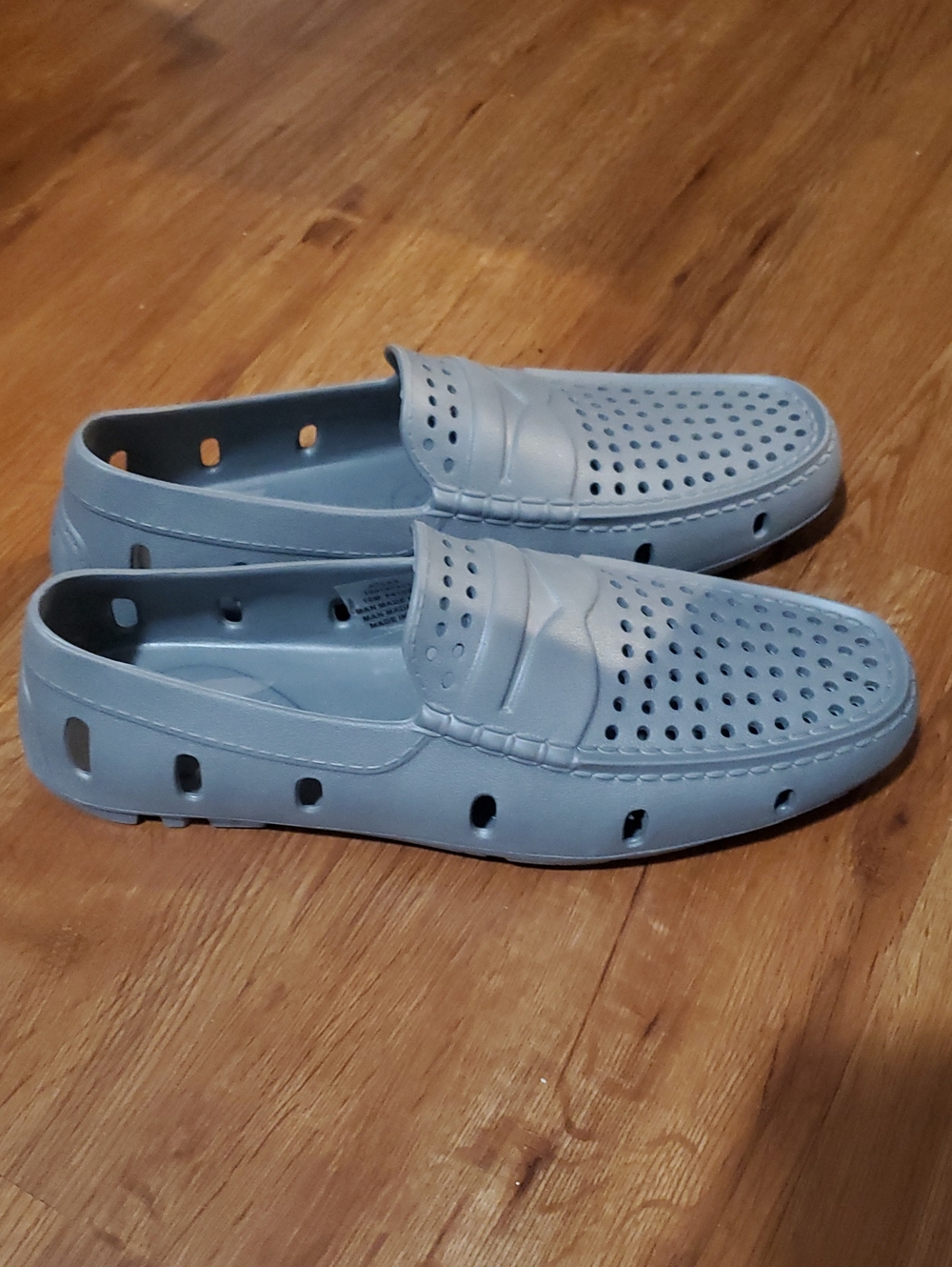 Club Room Gray Perforated Slip-On Loafers